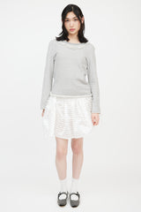 Comme des Garçons X Jupe Grey Pearl Embellished Crewneck Sweater