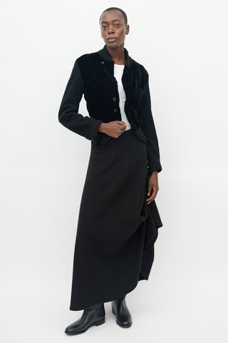 Comme des Garçons FW 2005 Black Wool & Velvet Blazer