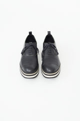 Comme des Garçons Black Leather Stripe Platform Oxford