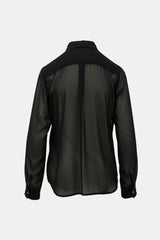 Comme des Garçons Chiffon Ruched Blouse