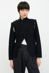 Comme des Garçons FW 2000 Wool Ruffle Trim Blazer