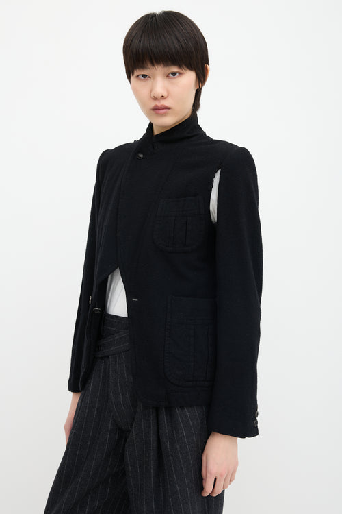 Comme des Garçons FW 2000 Wool Ruffle Trim Blazer