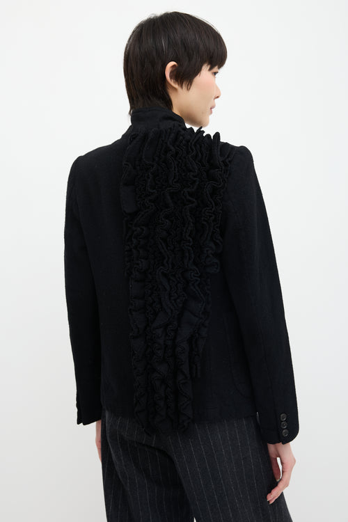 Comme des Garçons FW 2000 Wool Ruffle Trim Blazer