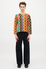 Comme des Garçons FW 2001 Homme Plus Patterned Sweater