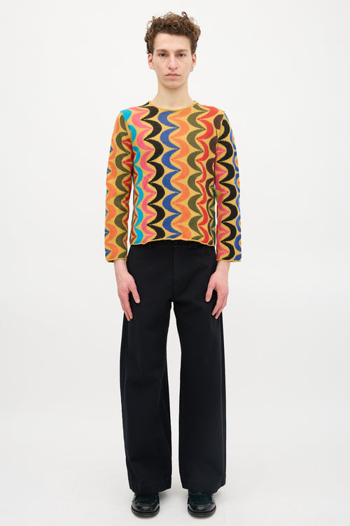 Comme des Garçons FW 2001 Homme Plus Patterned Sweater