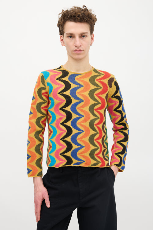 Comme des Garçons FW 2001 Homme Plus Patterned Sweater