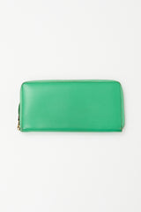 Comme des Garçons Green Leather Zip Long Wallet