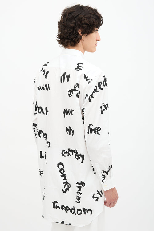 Comme des Garçons Homme FW 2021 Script Shirt