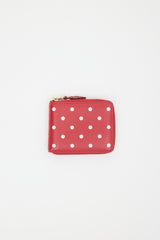Comme des Garçons Leather Polka Dot Zip Wallet