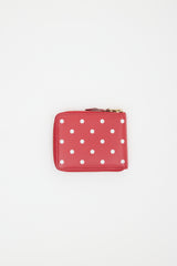 Comme des Garçons Leather Polka Dot Zip Wallet