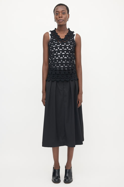 Comme des Garçons Mesh & Crochet Star Top