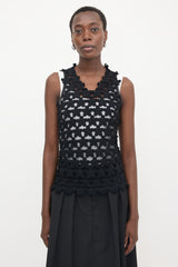 Comme des Garçons Mesh & Crochet Star Top