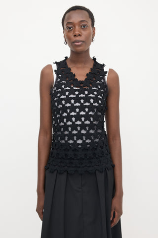 Comme des Garçons Mesh & Crochet Star Top