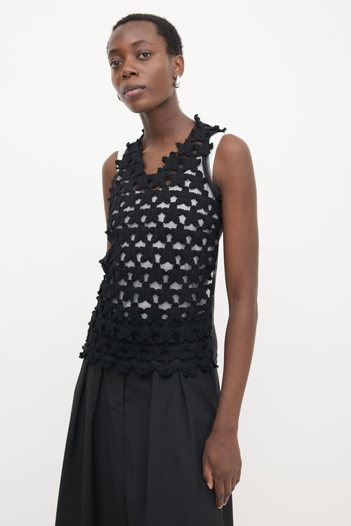 Comme des Garçons Mesh & Crochet Star Top