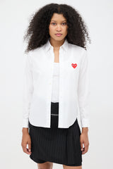 Comme des Garçons PLAY White Heart Patch Shirt
