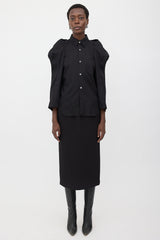 Comme des Garçons SS 2018 Poplin Puff Sleeve Shirt