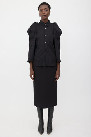 Comme des Garçons SS 2018 Poplin Puff Sleeve Shirt