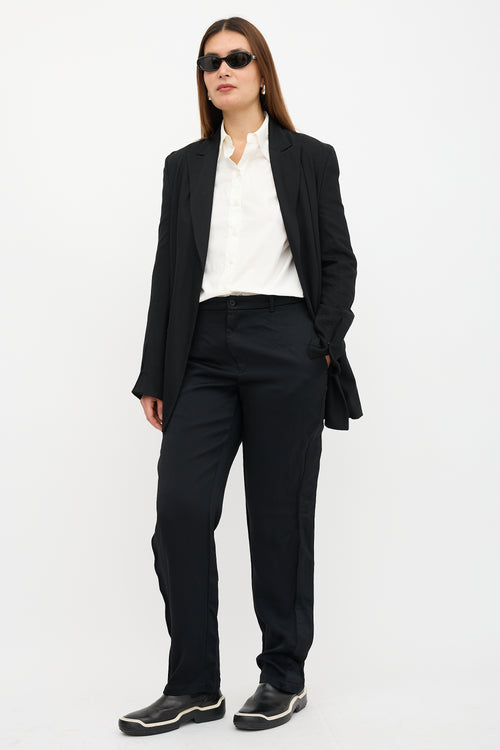 Comme des Garçons Satin Straight Leg Trouser