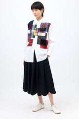 Comme des Garçons Scalloped Hem Midi Skirt