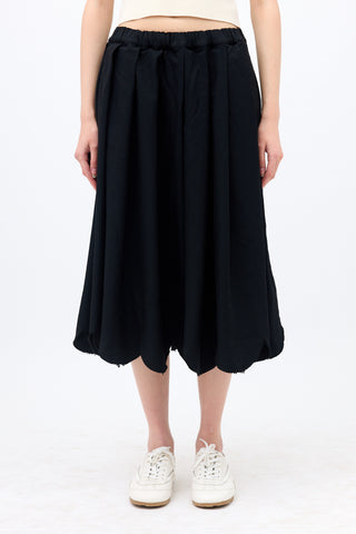 Comme des Garçons Scalloped Hem Midi Skirt