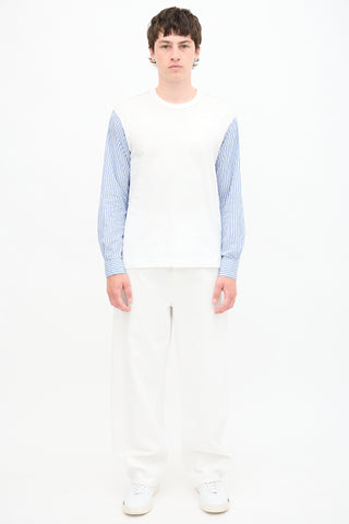 Comme des Garçons Stripe Hybrid T-Shirt