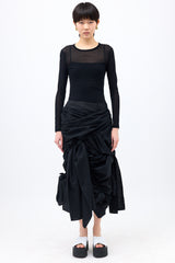 Comme des Garçons Tao Wool Draped Ruched Skirt