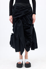 Comme des Garçons Tao Wool Draped Ruched Skirt