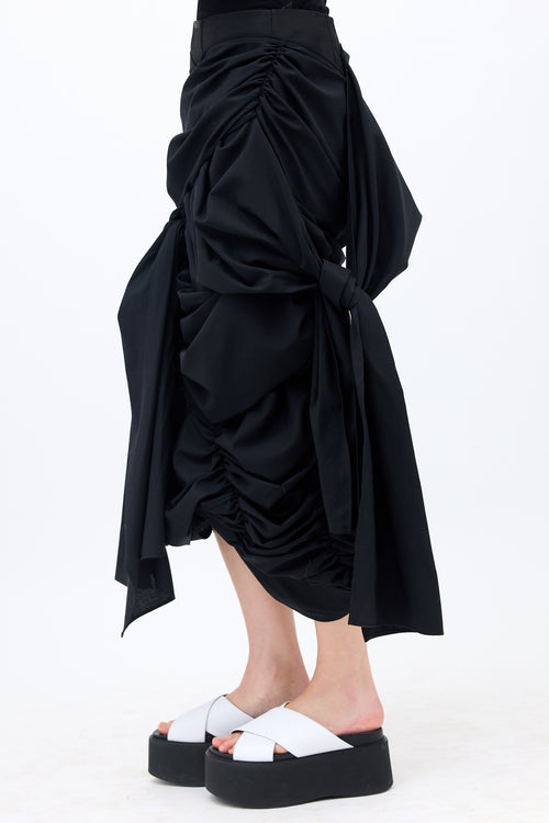 Comme des Garçons Tao Wool Draped Ruched Skirt