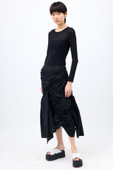 Comme des Garçons Tao Wool Draped Ruched Skirt
