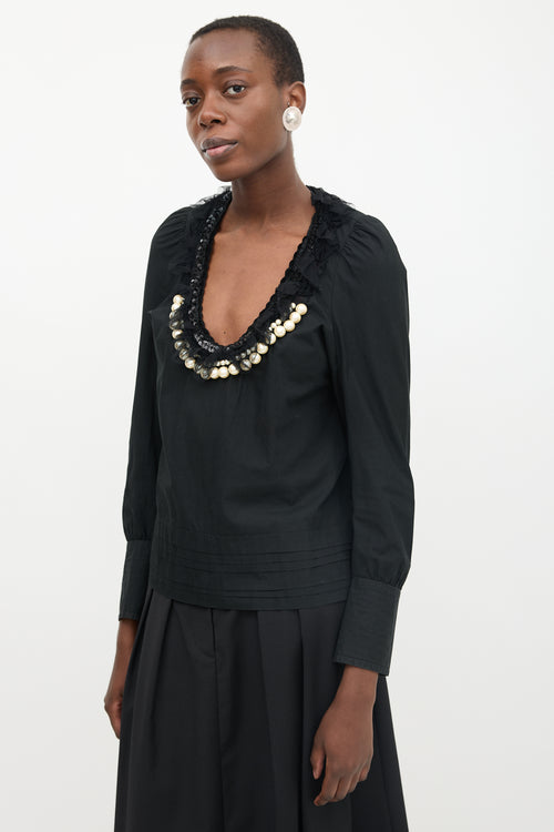 Comme des Garçons Tricot FW 2006 Embellished Blouse