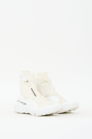 Comme des Garçons X Salomon White & Cream XA-Alpine Zip Sneaker