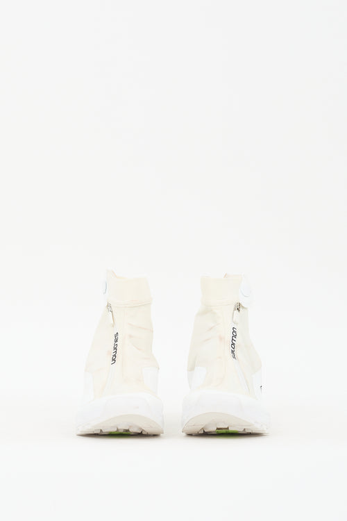 Comme des Garçons X Salomon White & Cream XA-Alpine Zip Sneaker