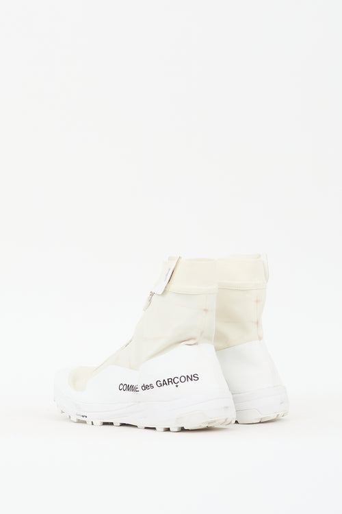 Comme des Garçons X Salomon White & Cream XA-Alpine Zip Sneaker