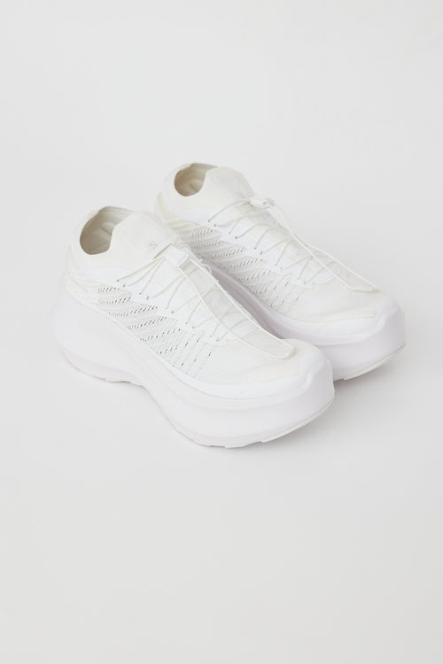 Comme des Garçons X Salomon White Pulsar Platform Sneaker