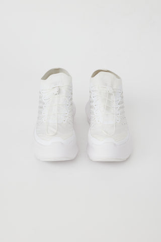 Comme des Garçons X Salomon White Pulsar Platform Sneaker