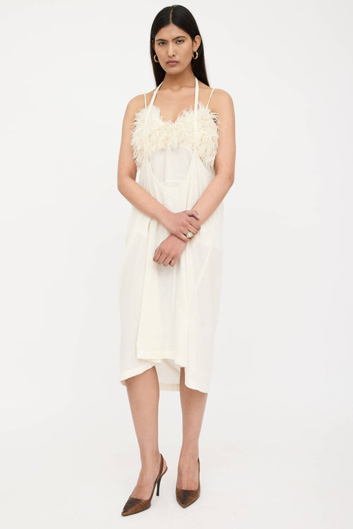 Comme des Garçons Linen Layered Fringe Dress