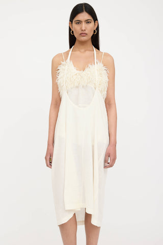 Comme des Garçons Linen Layered Fringe Dress