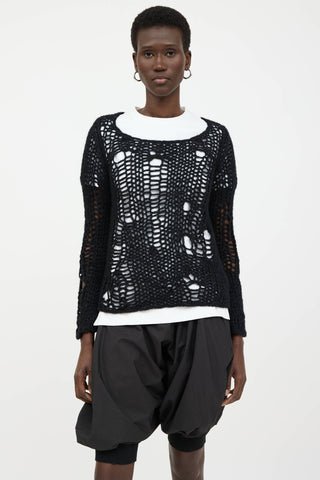 Comme des Garçons Wool Open Knit  Sweater