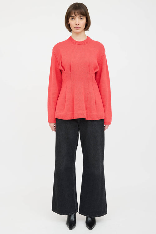 Comme des Garçons 2022 Pleated Knit Sweater