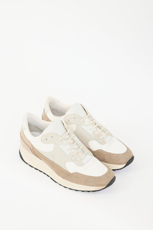 Common Projects Cream & Beige Mesh Track Sneaker