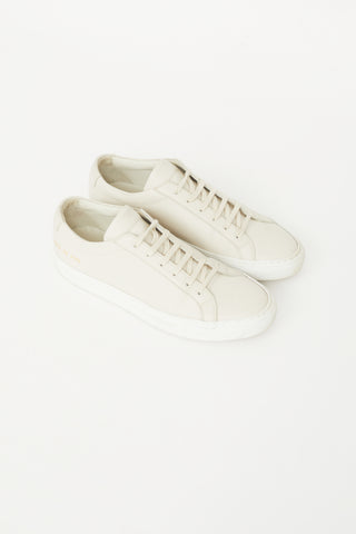 Cream Leather Achillies Sneaker