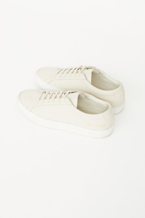 Cream Leather Achillies Sneaker