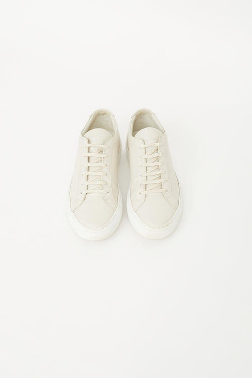 Cream Leather Achillies Sneaker