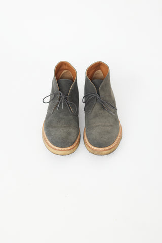 Common Projects Dark Grey Suede Ankle Boot