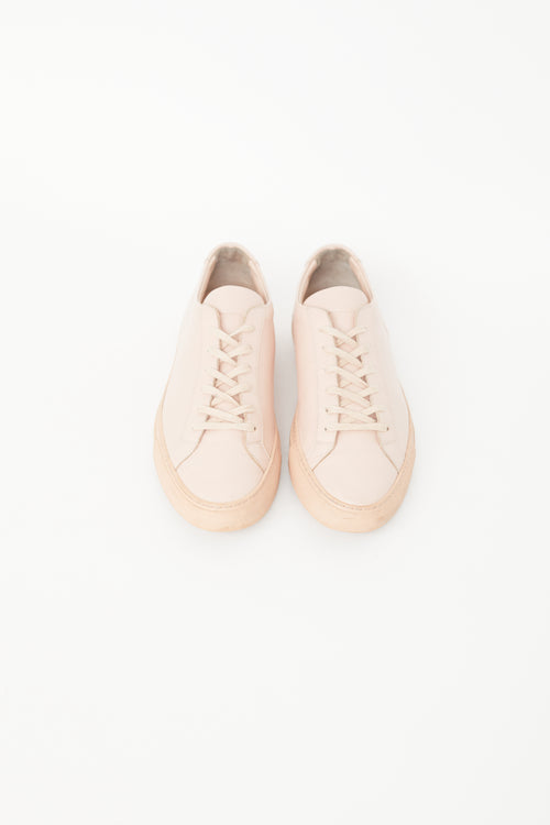 Common Projects Pink Achilles Low Sneaker