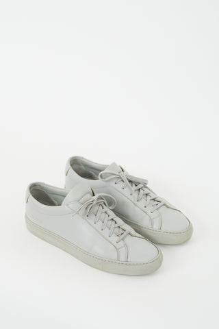 Common Projects Grey Leather Achilles Low Sneaker