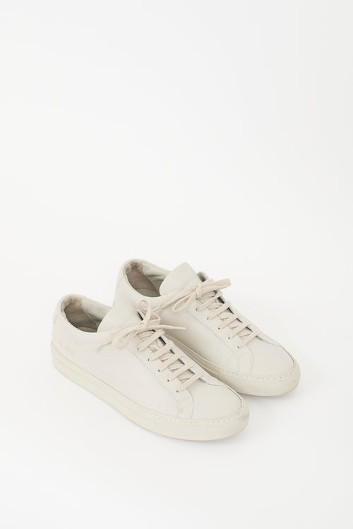 Woman by Common Projects Grey Leather Achilles Low Sneaker