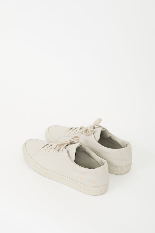 Woman by Common Projects Grey Leather Achilles Low Sneaker