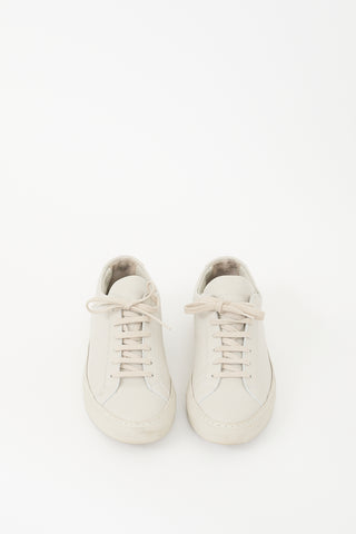 Woman by Common Projects Grey Leather Achilles Low Sneaker