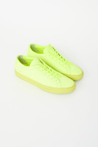 Common Projects Neon Yellow Achilles Low Sneaker